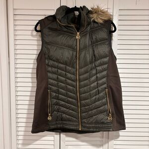 Michael Kors Olive Quilted Vest
